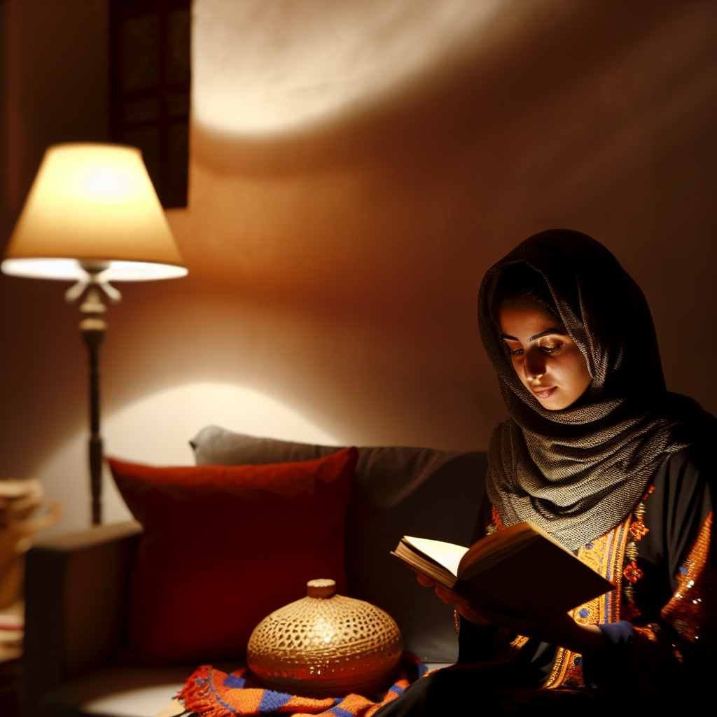 Peaceful evening reading