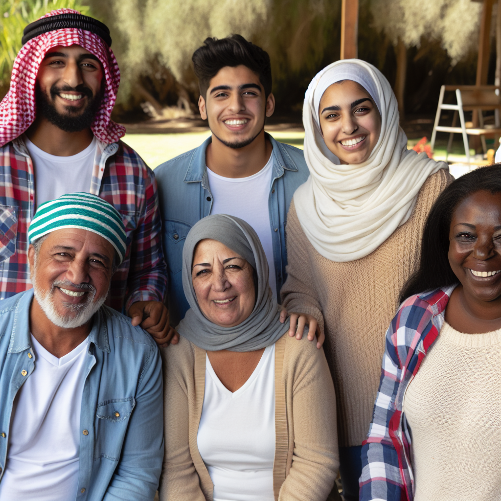 Happy community members